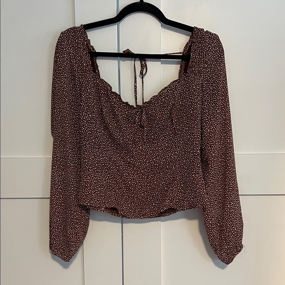 Abercrombie & Fitch Tops - Abercrombie & Fitch Women's Brown Spotted Top